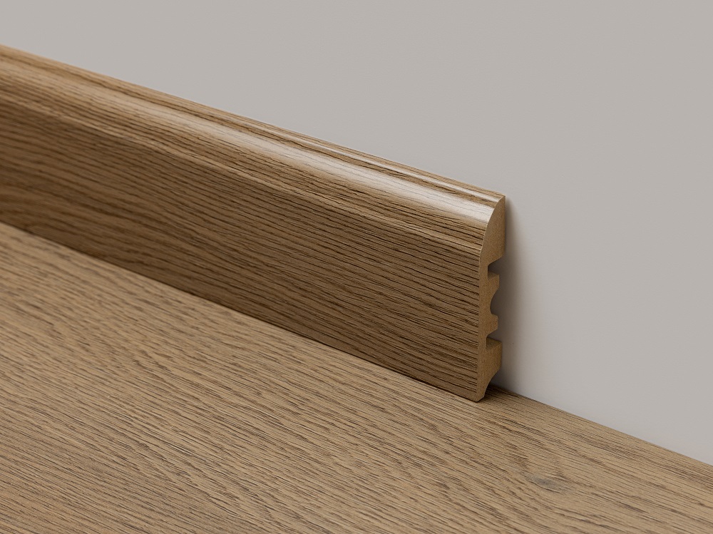 Плинтус прямой FloorWay YLM-337 2400x80x15, упаковка 1 шт